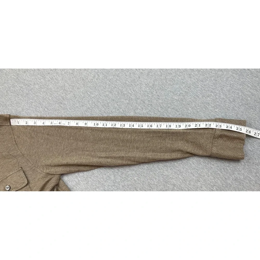 Banana Republic Shirt Mens Medium Brown 100% Cotton Pockets Button Up
